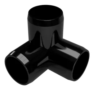 1-1/2 in. 3-Way PVC Elbow Fitting, Furniture Grade  - Black