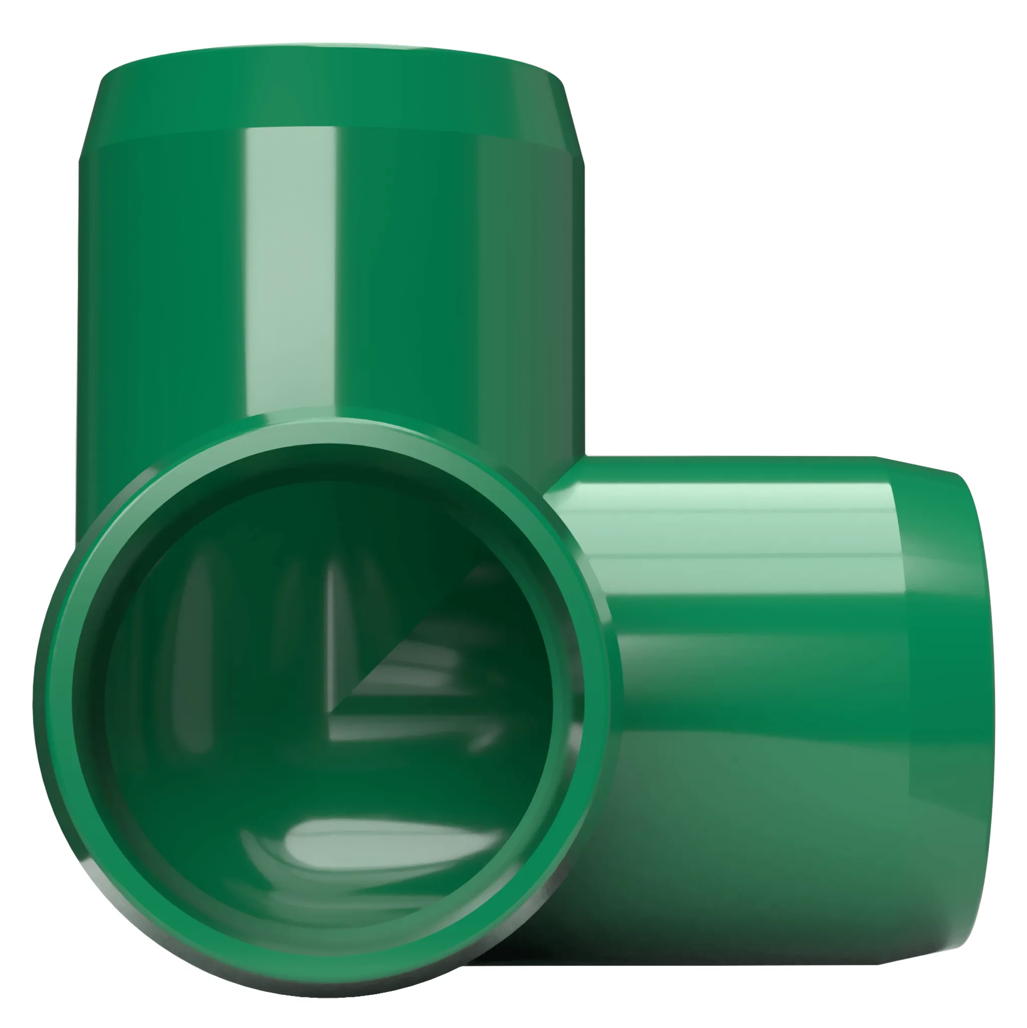 1-1/4 in. 3-Way PVC Elbow Fitting, Furniture Grade  - Green