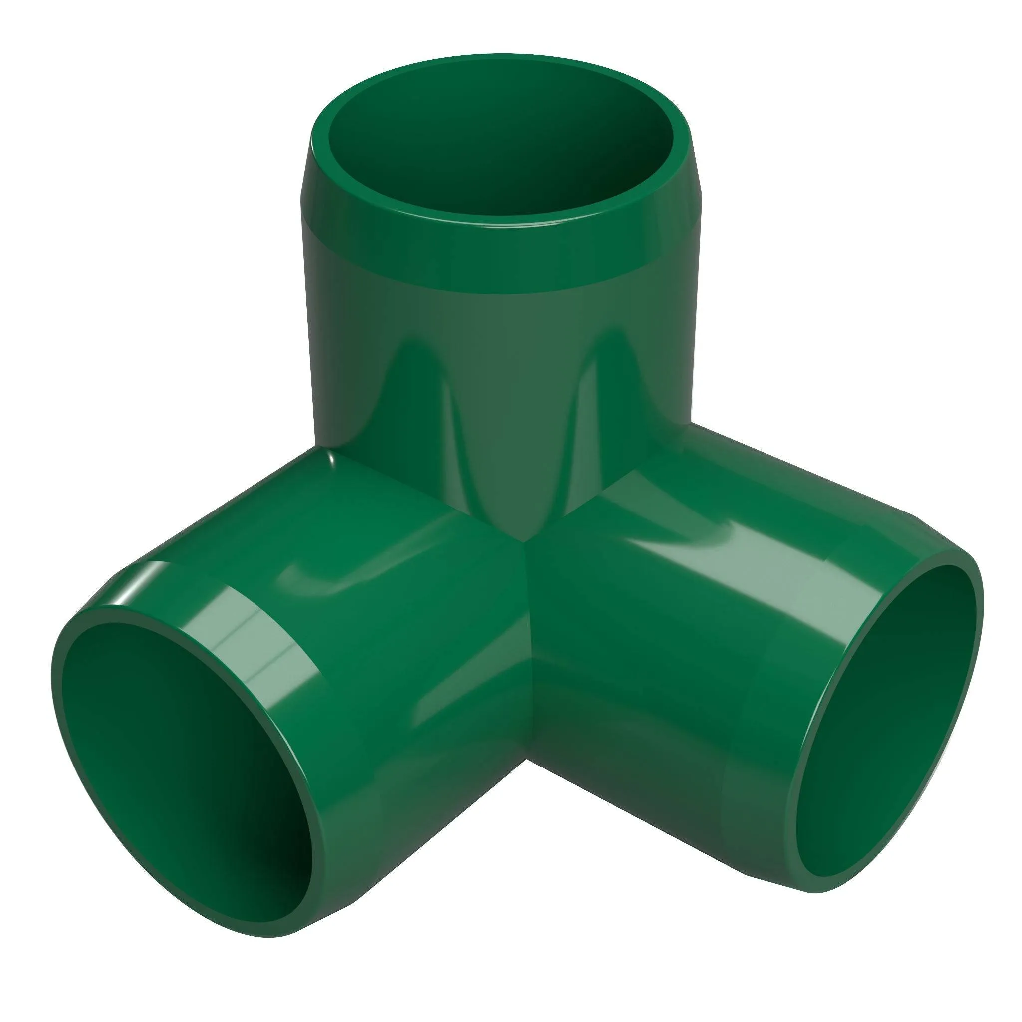 1-1/4 in. 3-Way PVC Elbow Fitting, Furniture Grade  - Green