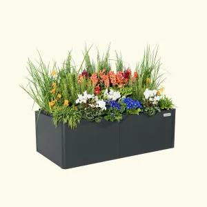 17" Tall Modern 27" x 53" Metal Raised Garden Bed