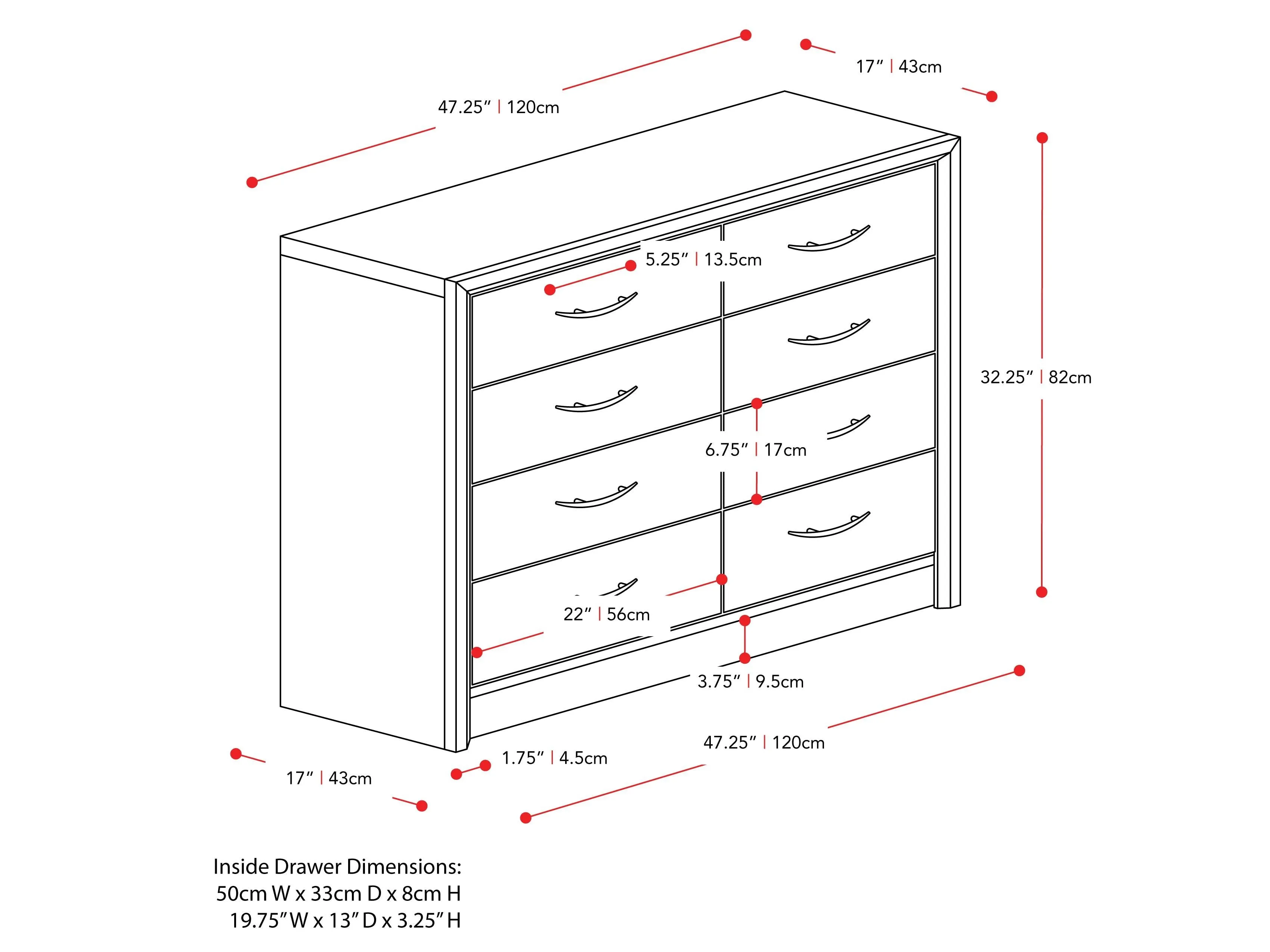 8 Drawer Dresser