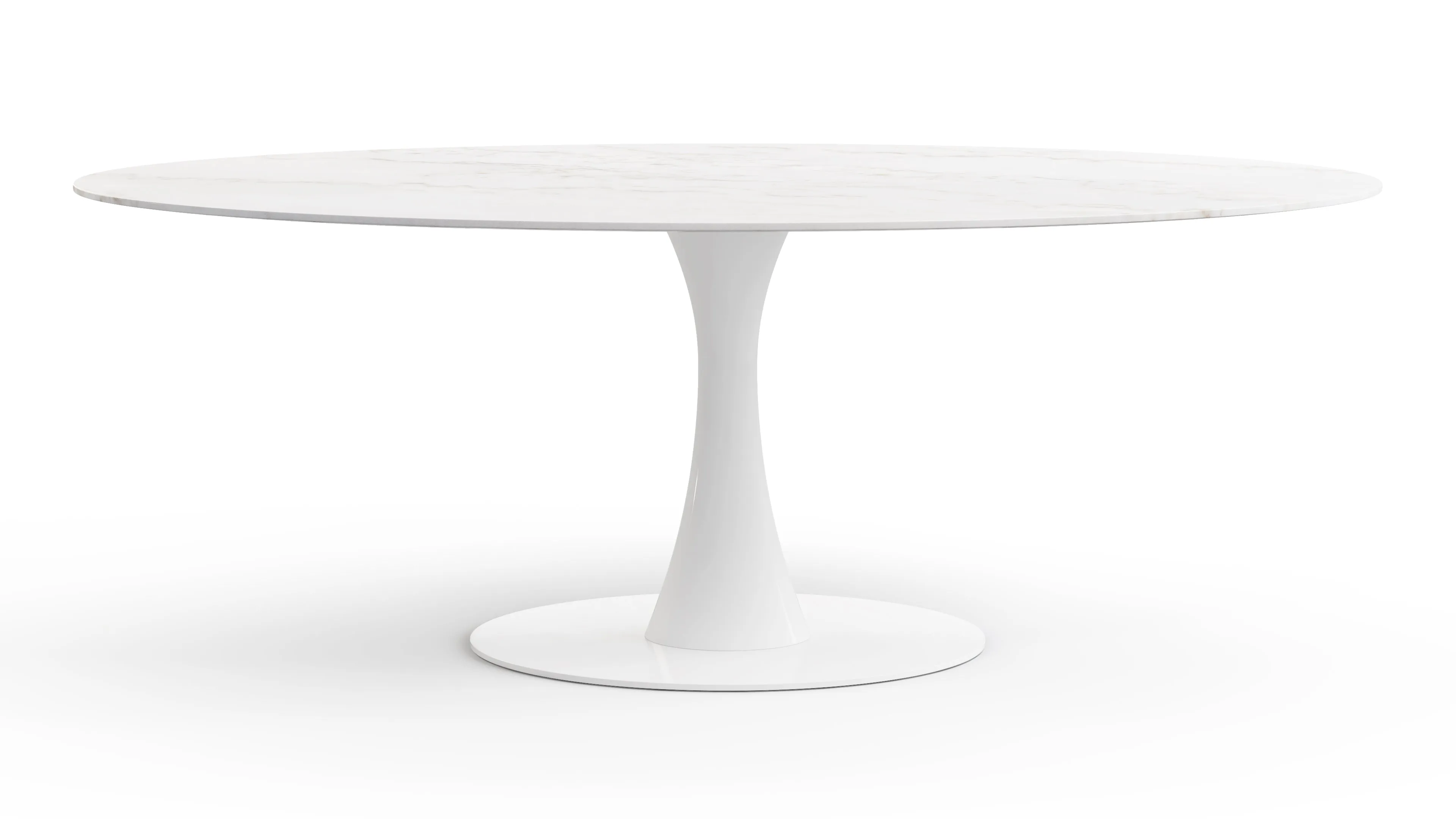 Aarhus - Aarhus Oval Dining Table, Calacatta Marble, 77"