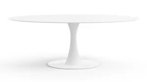 Aarhus - Aarhus Oval Dining Table, White Lacquer, 77"