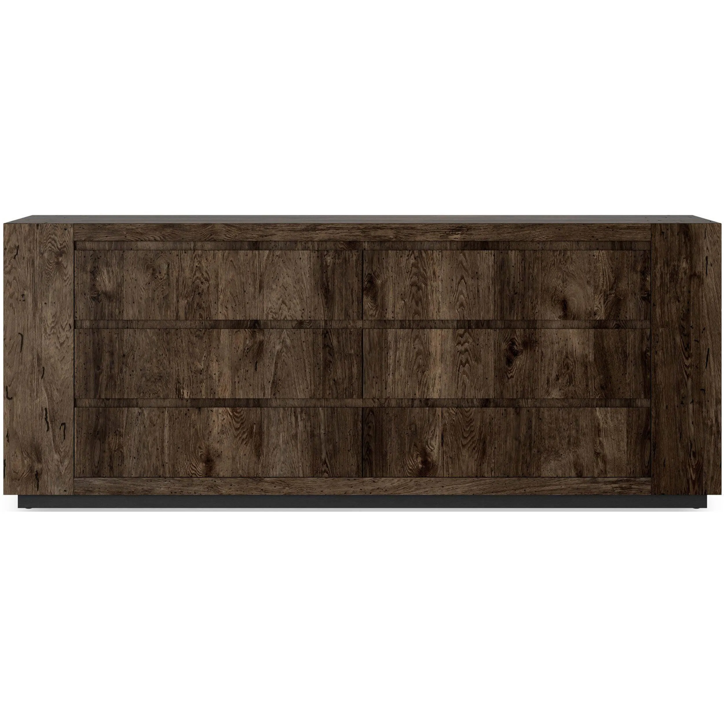 Abaso 6-Drawer Dresser, Ebony Rustic Wormwood