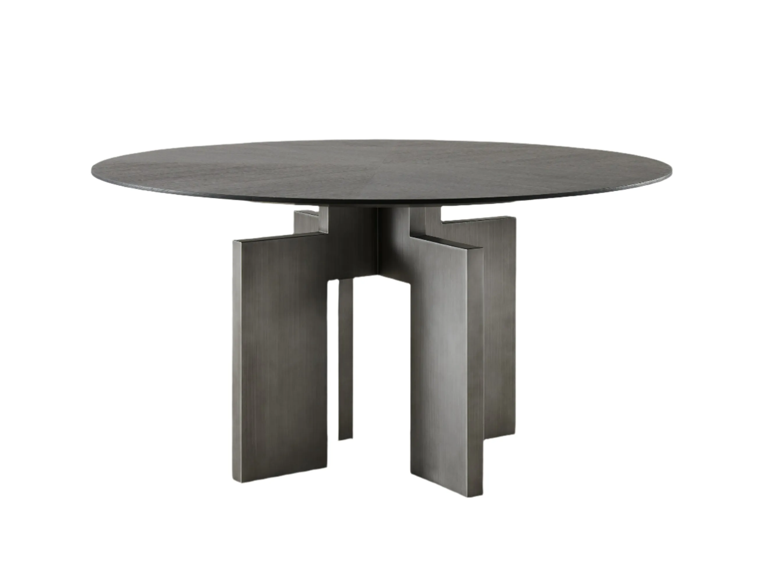 Adonis Round Black Dining Table