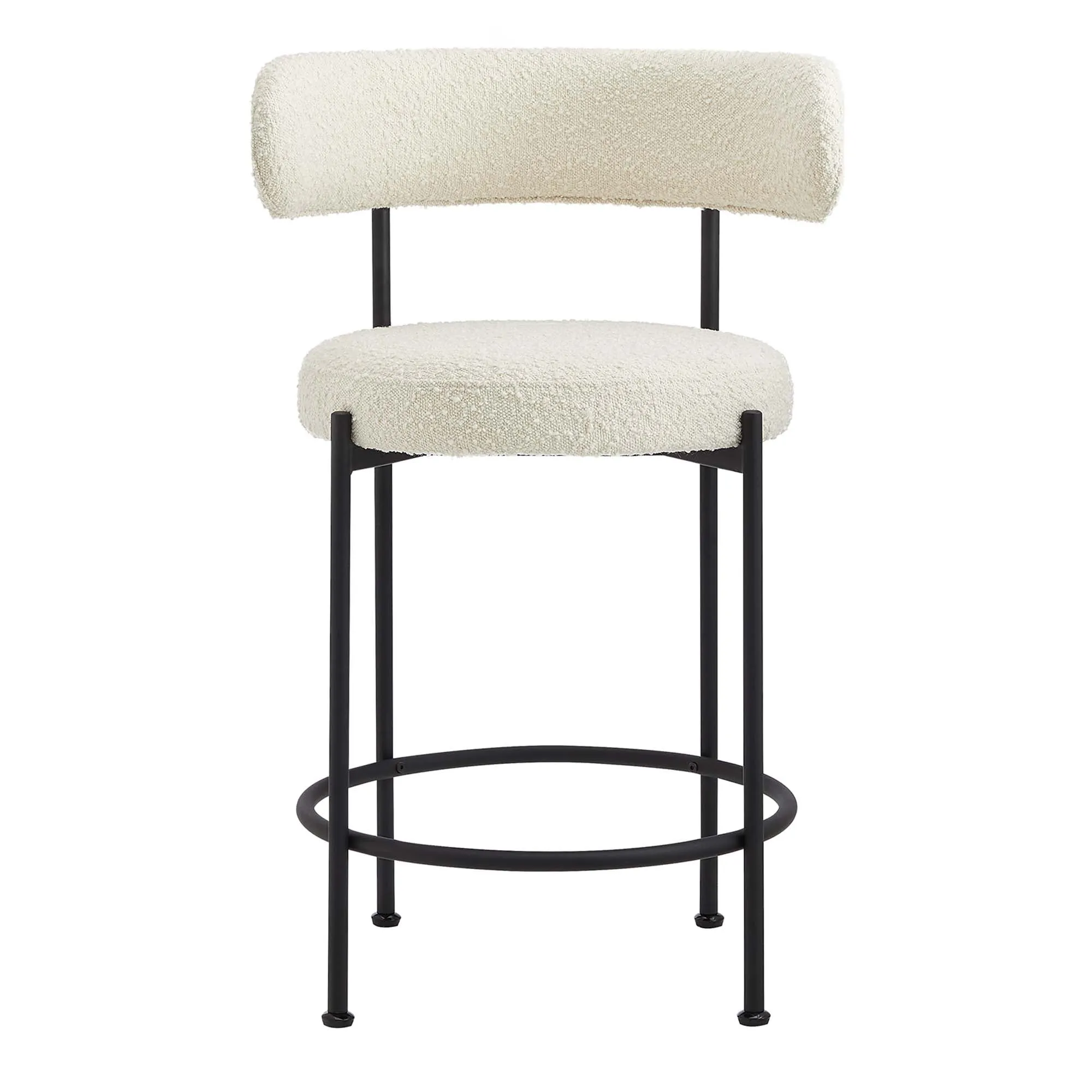 Albie Boucle Fabric Counter Stools - Set of 2 by Modway