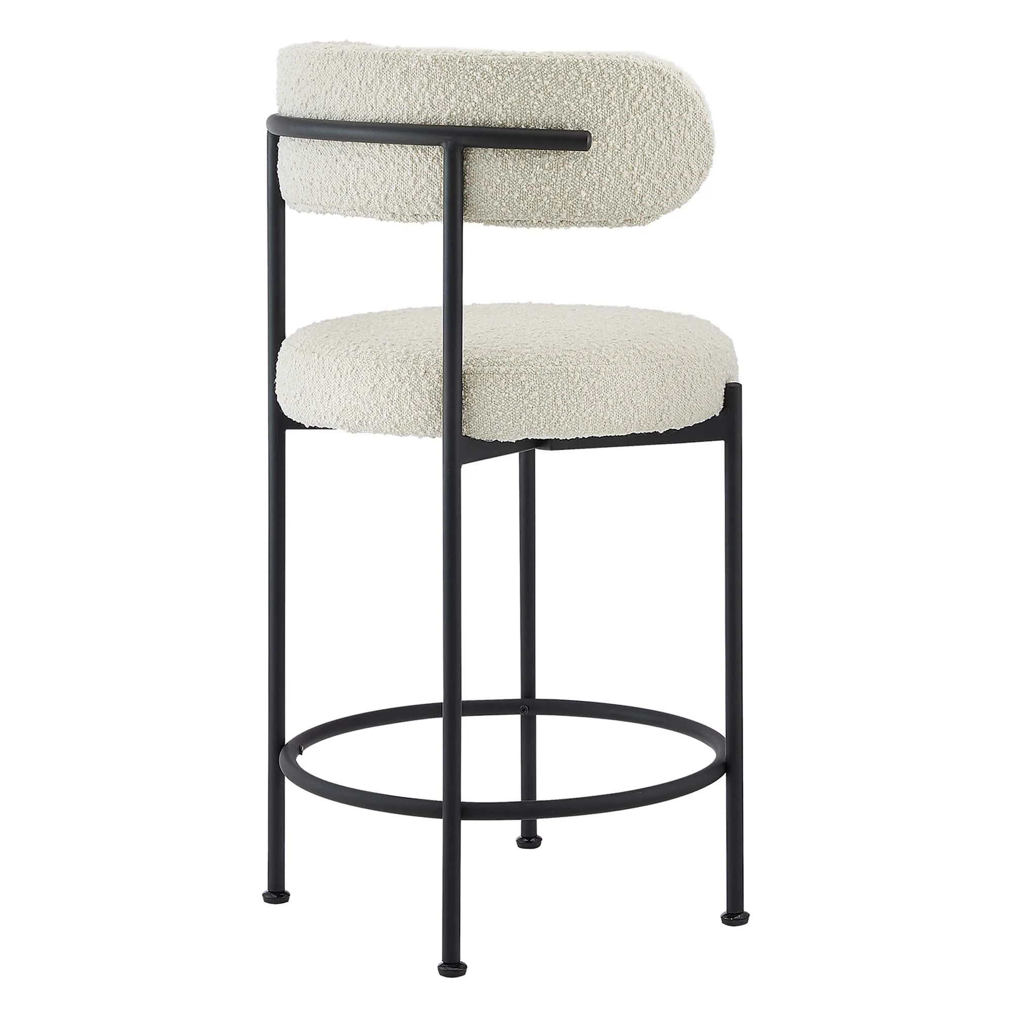 Albie Boucle Fabric Counter Stools - Set of 2 by Modway