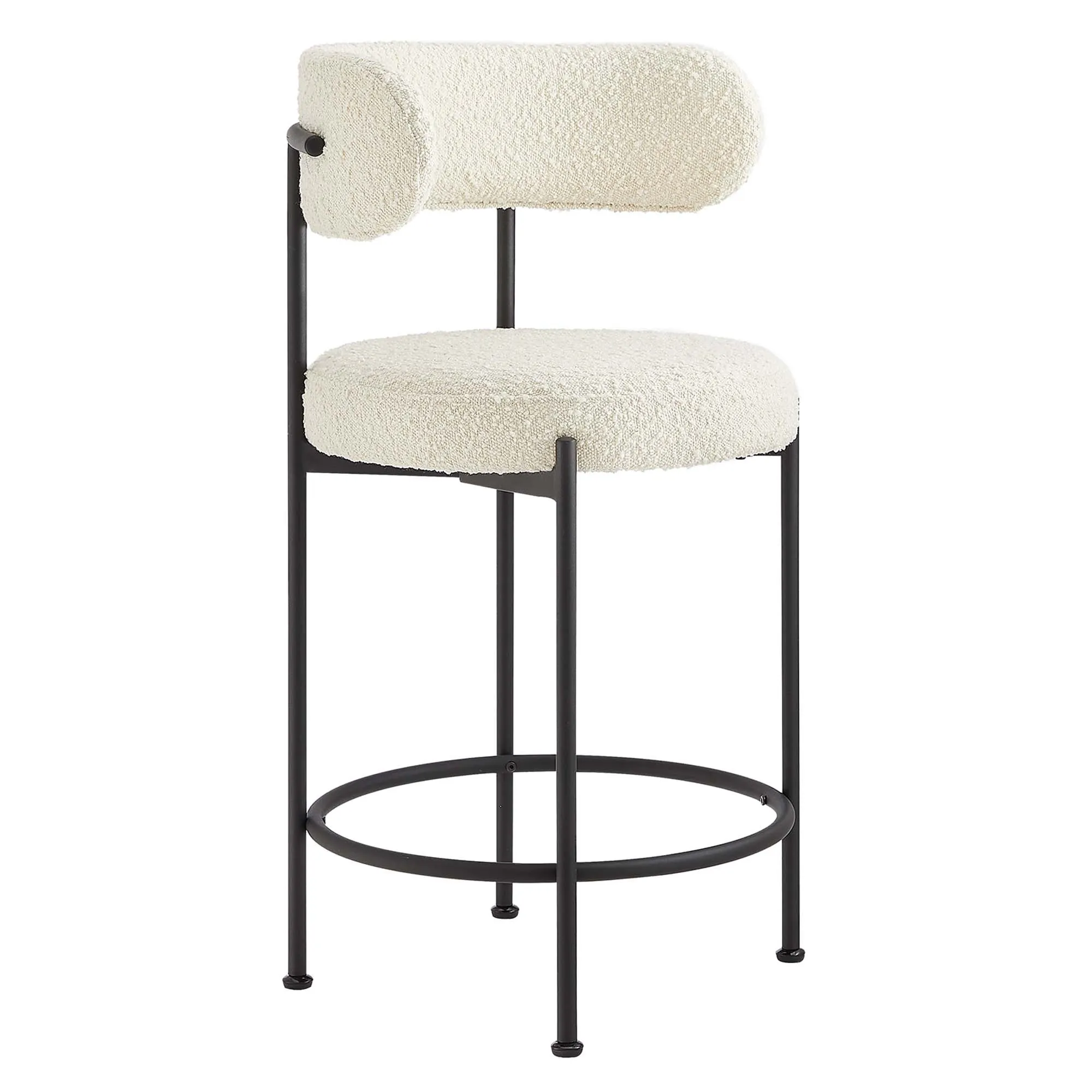 Albie Boucle Fabric Counter Stools - Set of 2 by Modway