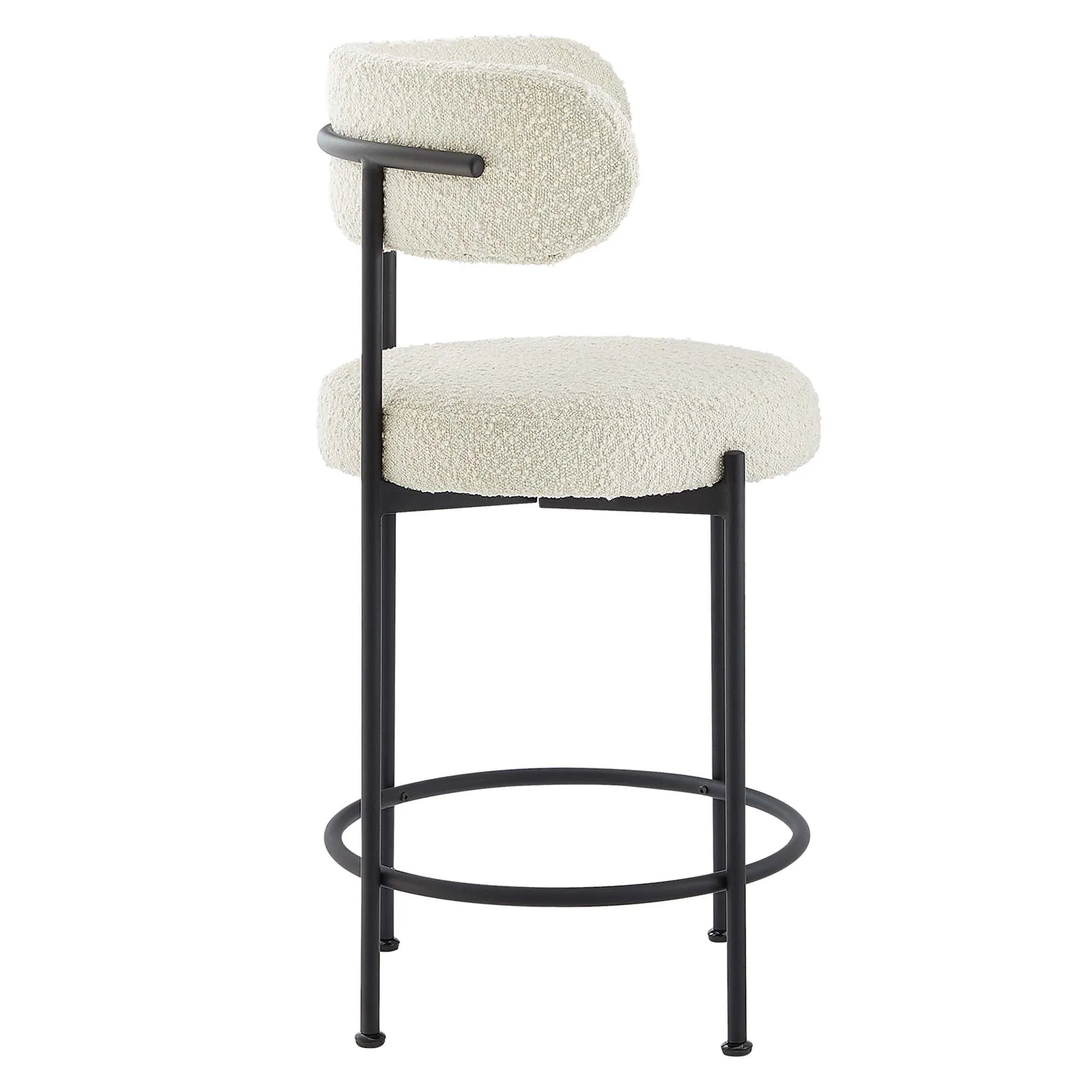 Albie Boucle Fabric Counter Stools - Set of 2 by Modway