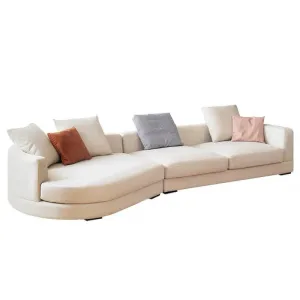 Alessio Designer Round Chaise Sectional Sofa