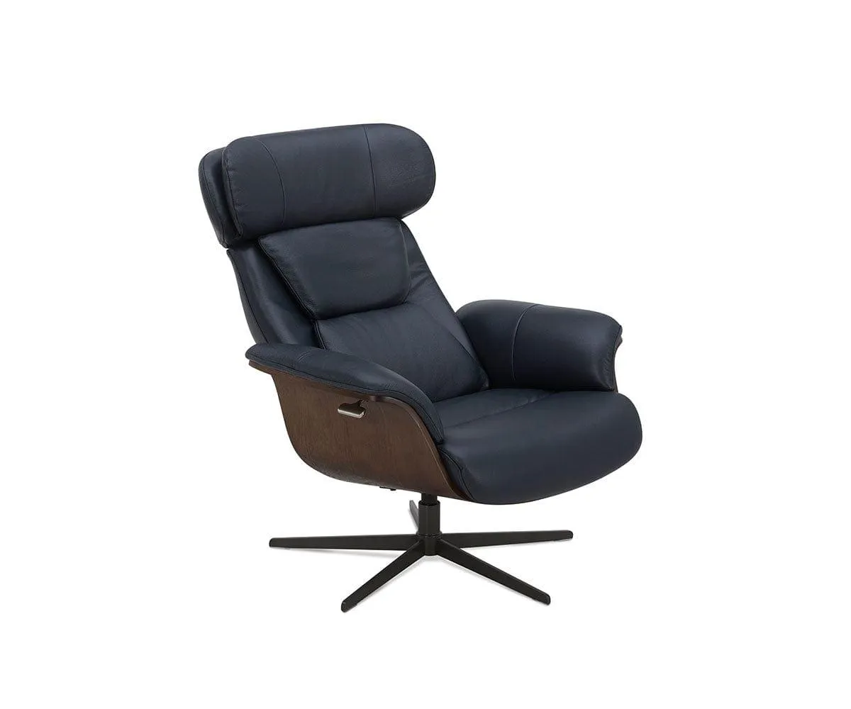 Alvar Leather Recliner And Ottoman