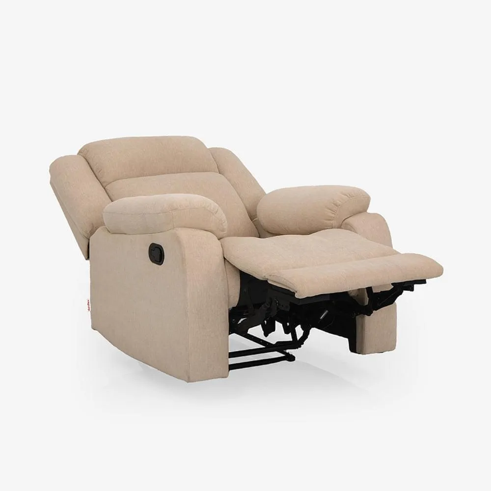 Avalon Beige Fabric Recliner