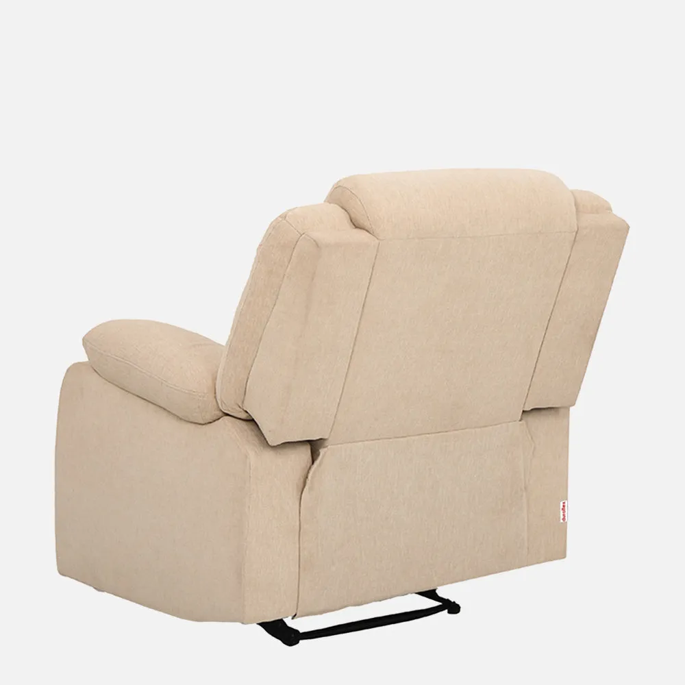 Avalon Motorized Electric Powered Beige Fabric Recliner