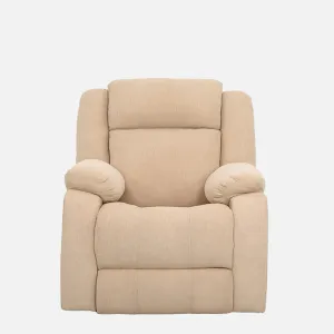 Avalon Motorized Electric Powered Beige Fabric Recliner