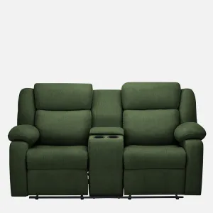 Avalon Twin Sap Green Fabric Recliner 2 Seater