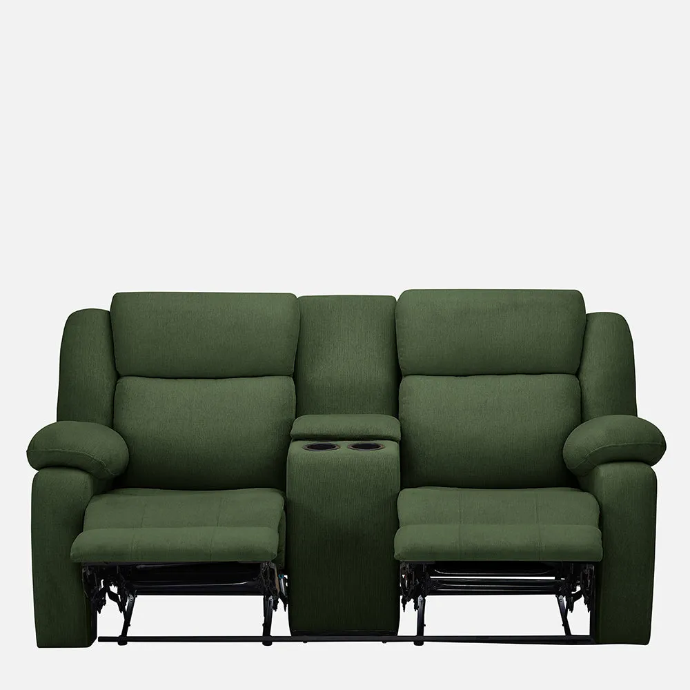 Avalon Twin Sap Green Fabric Recliner 2 Seater