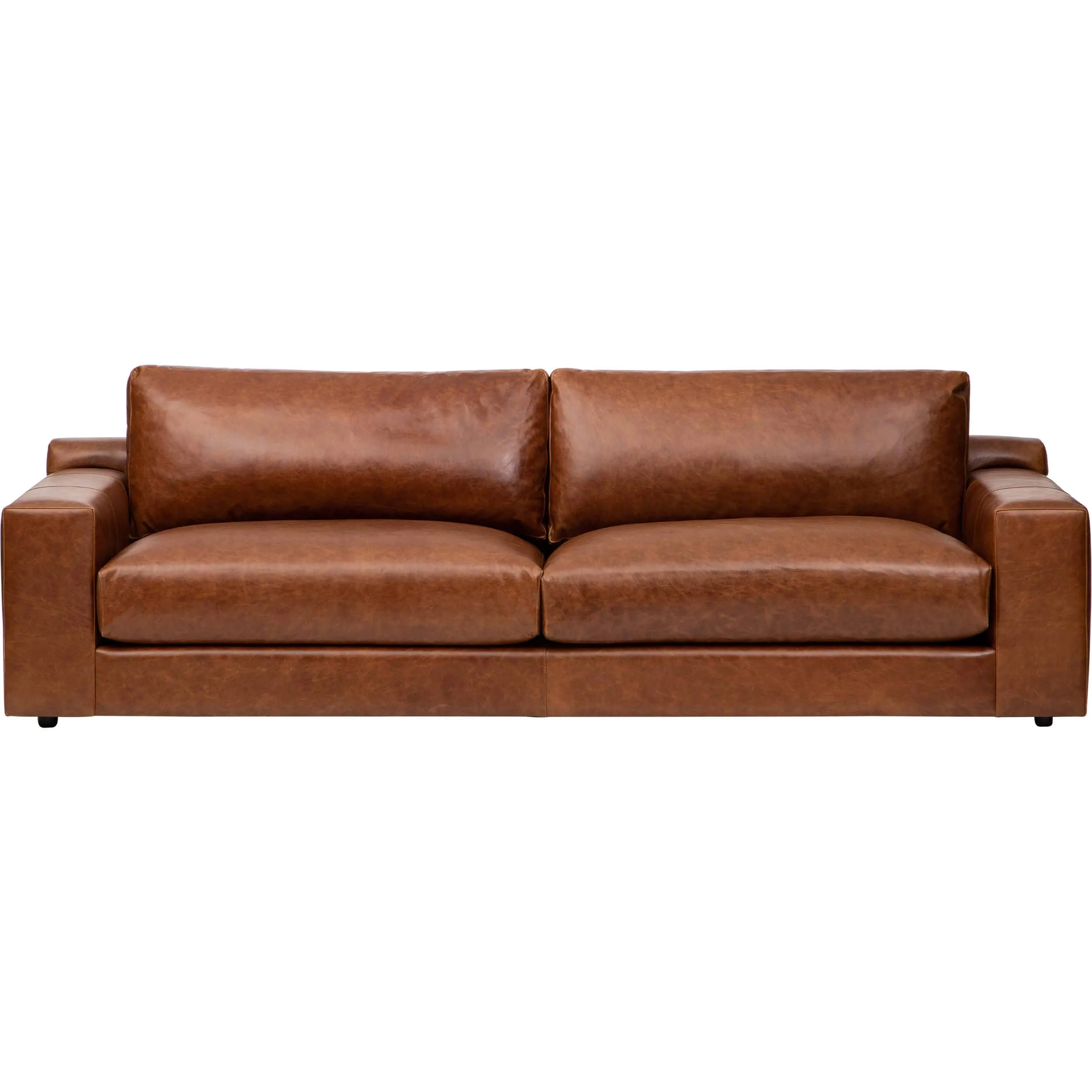 Axel Leather Sofa, Laguna Cognac