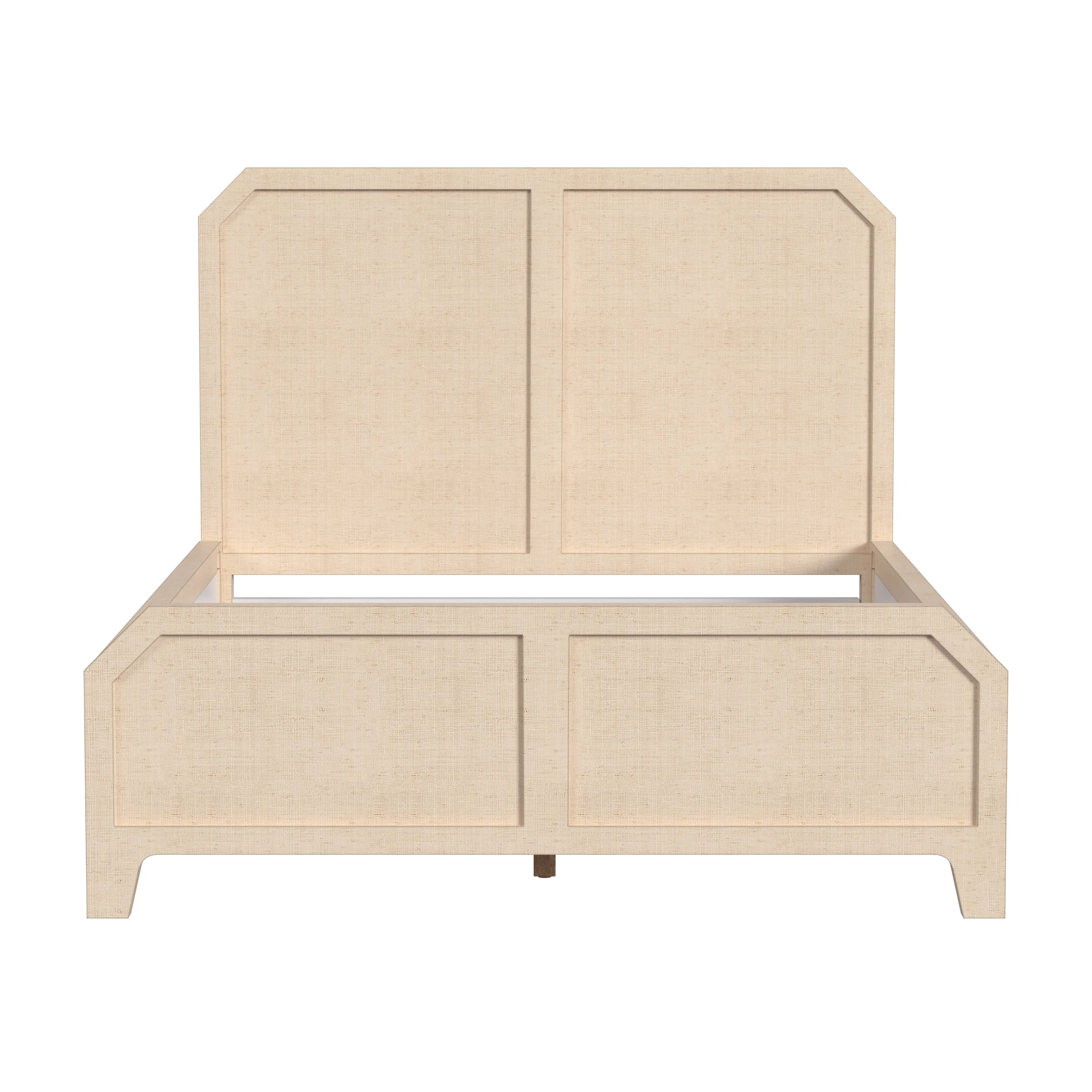 Bar Harbor Queen Raffia Panel Bed in Natural  5706362