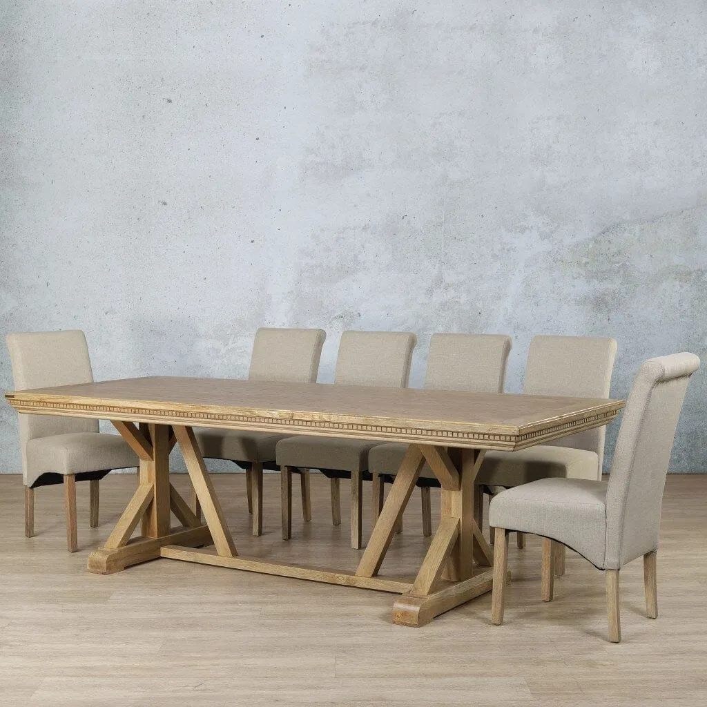 Berkeley Fluted Wood Top & Windsor 10 Seater Dining Set