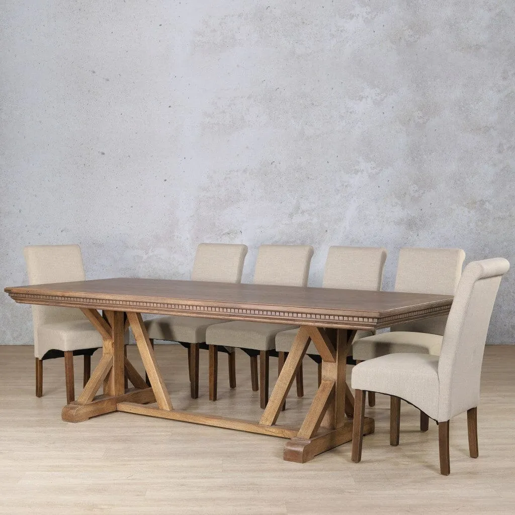 Berkeley Fluted Wood Top & Windsor 10 Seater Dining Set