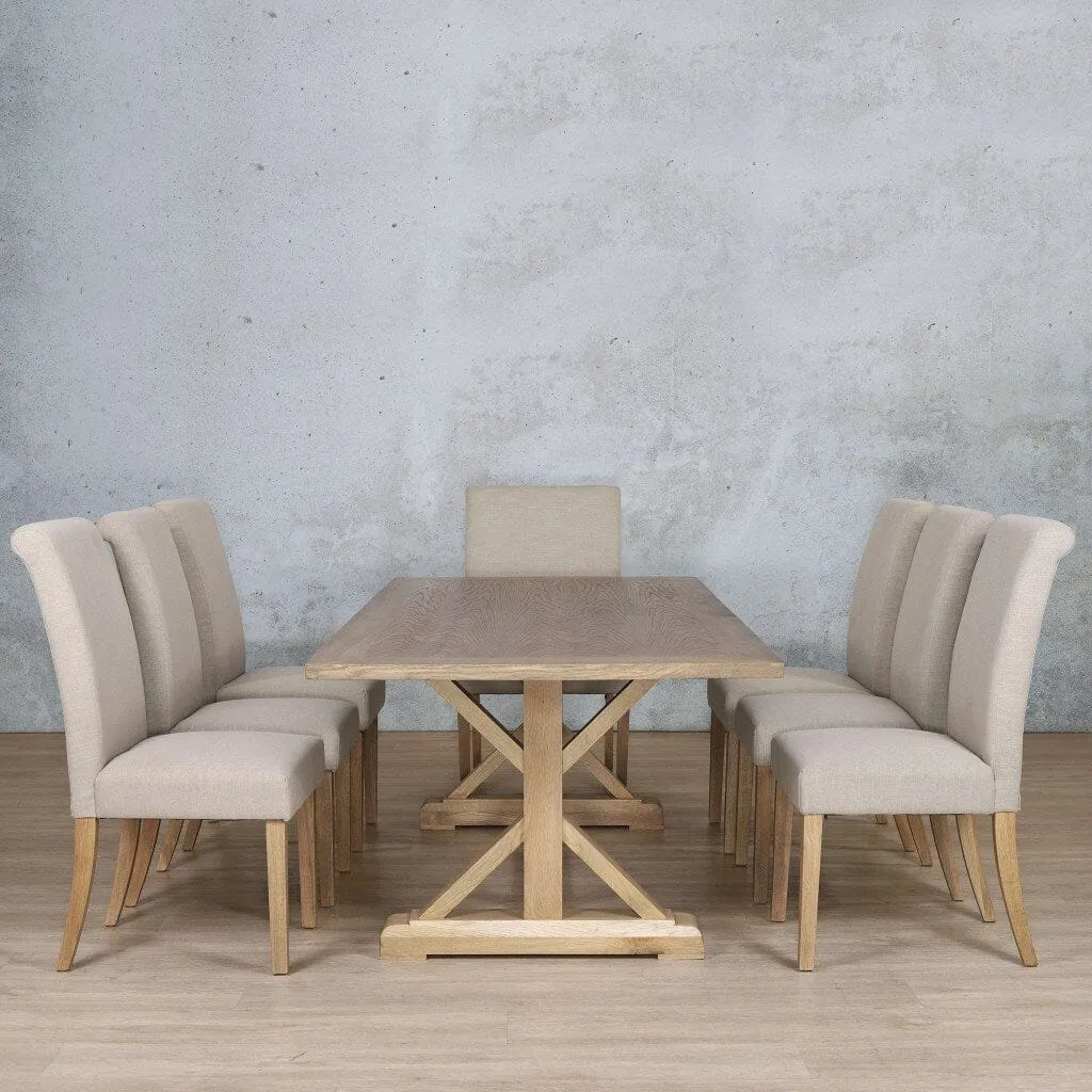 Berkeley Wood Top & Baron 8 Seater Dining Set