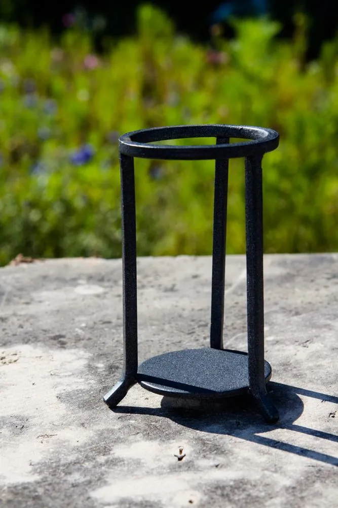 Black Wrought Iron Stand Three Legs