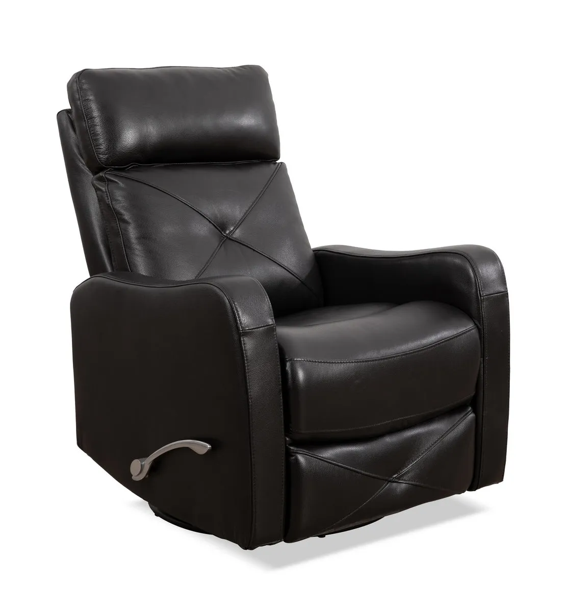 Blackberry Bliss Swivel Leather Recliner