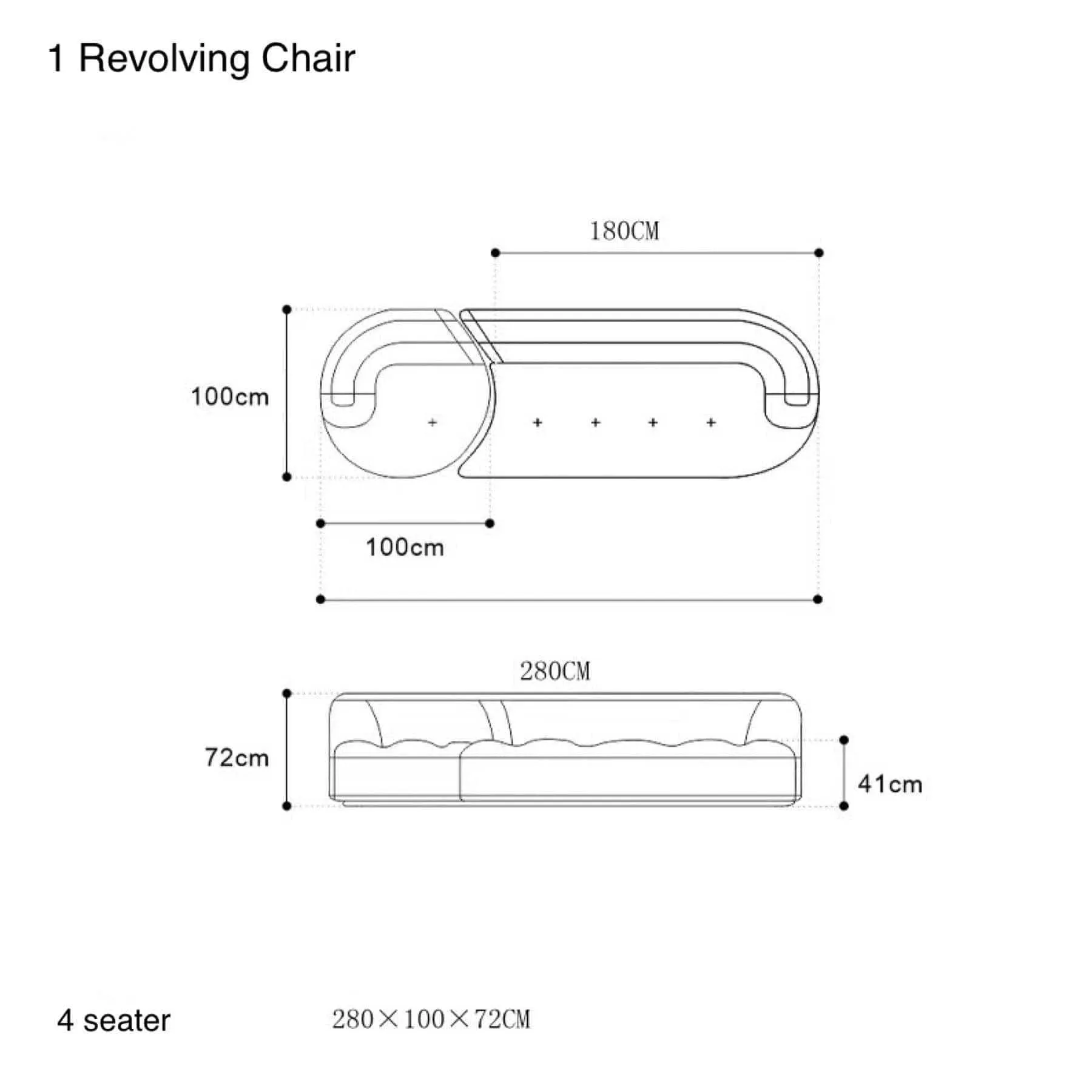 Bordone Revolving Swivel Chair Designer Sofa