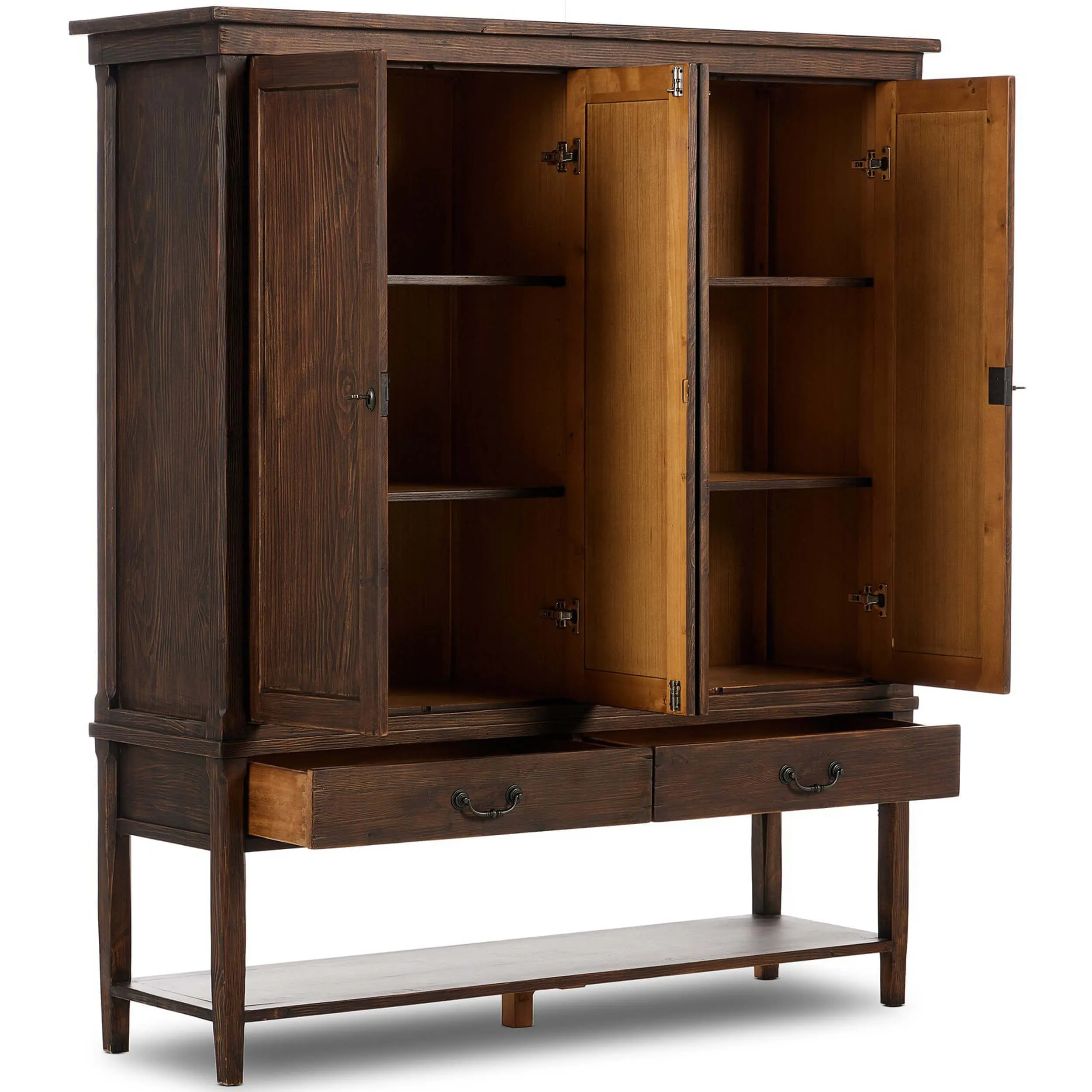 Brimley Wide Cabinet, Aged Pine