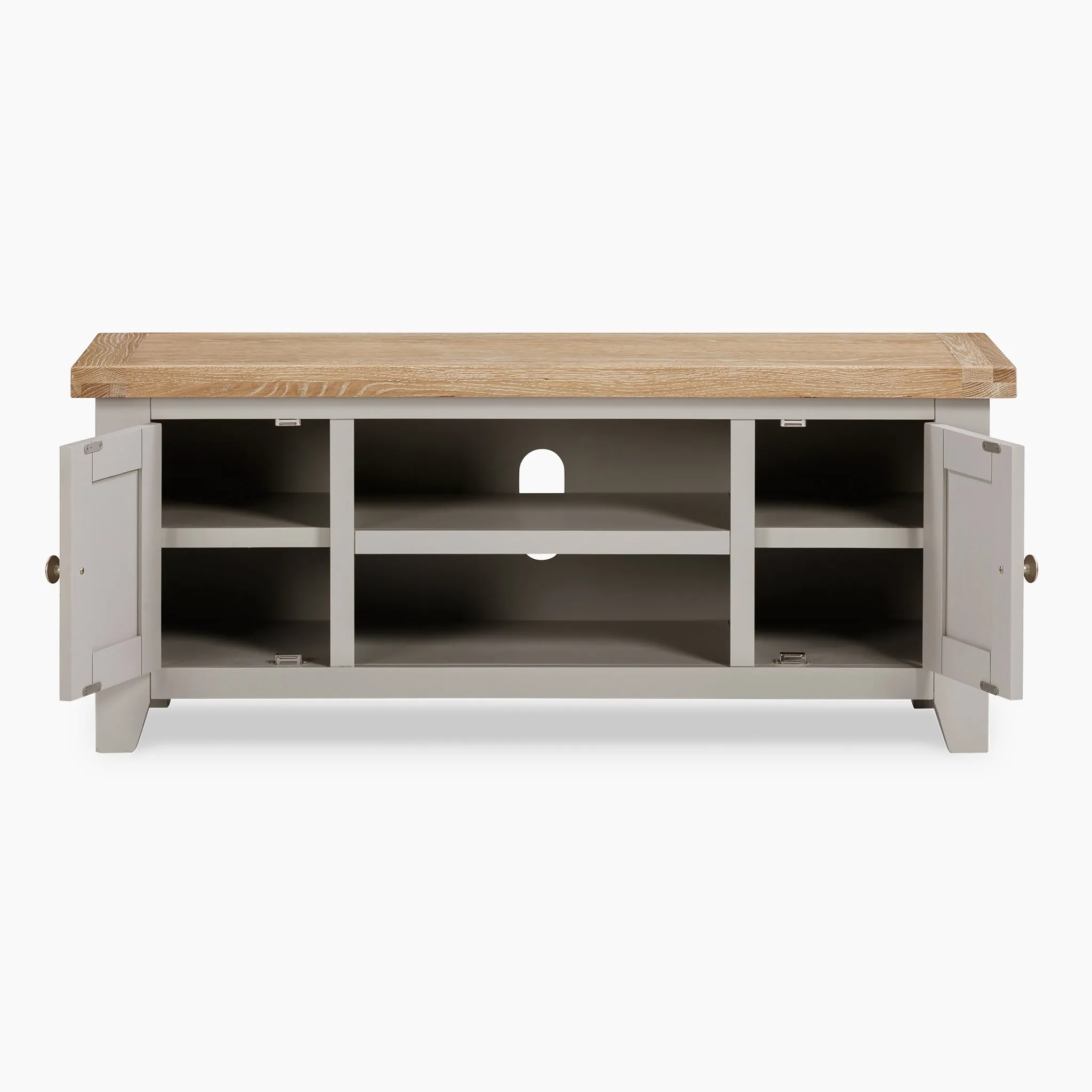 Burford 120cm Media Unit in Pebble Grey