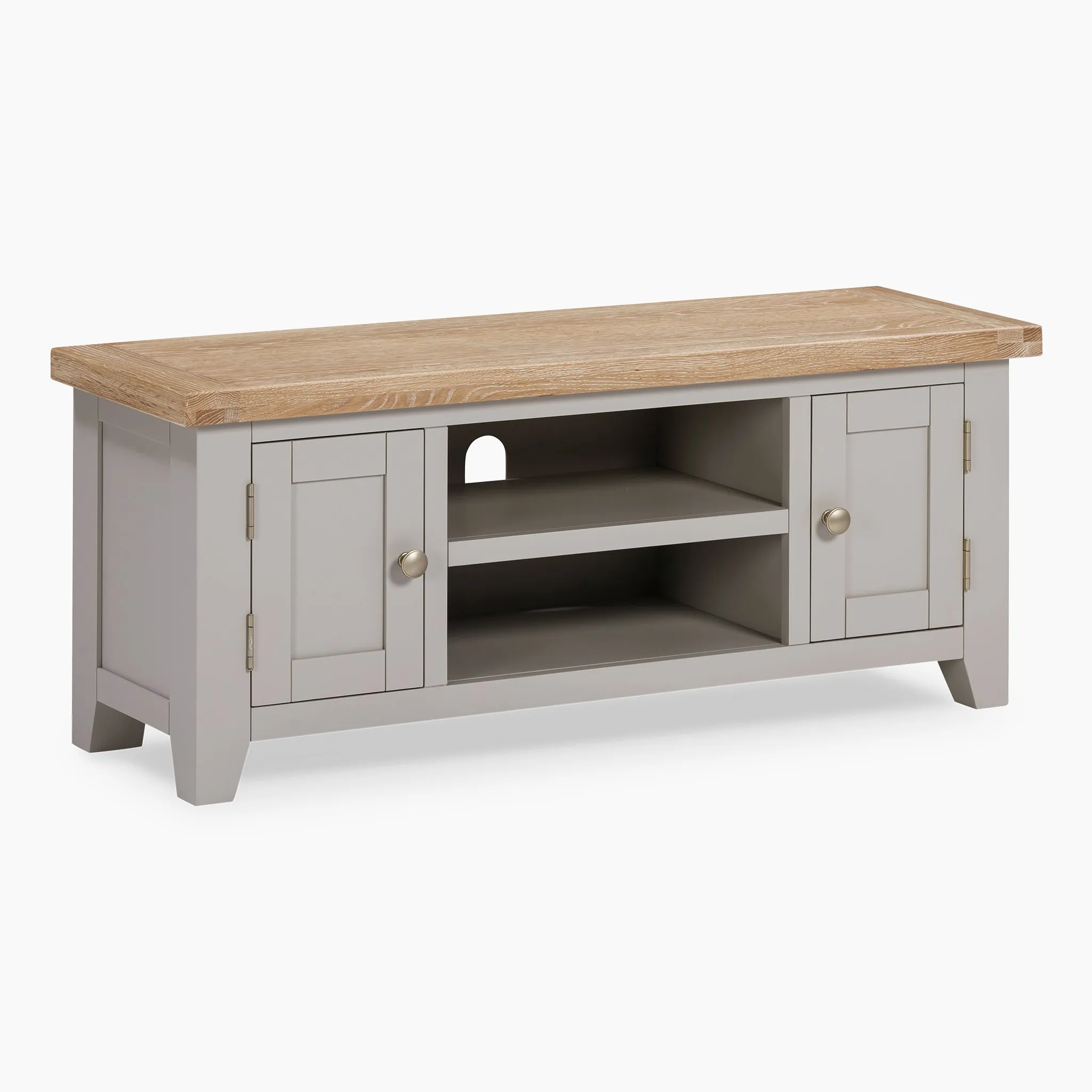 Burford 120cm Media Unit in Pebble Grey