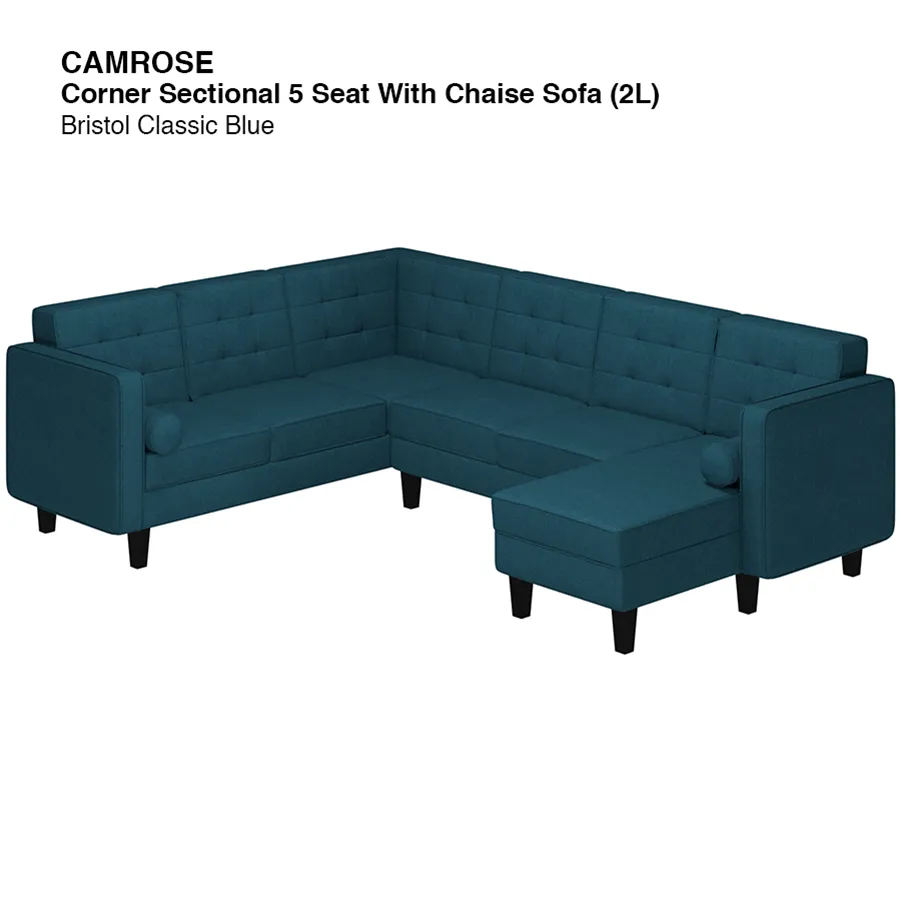 Camrose Corner Sectional 5 Seat with Chaise (2L) Sofa