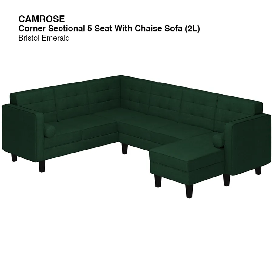 Camrose Corner Sectional 5 Seat with Chaise (2L) Sofa