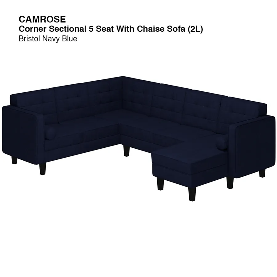 Camrose Corner Sectional 5 Seat with Chaise (2L) Sofa