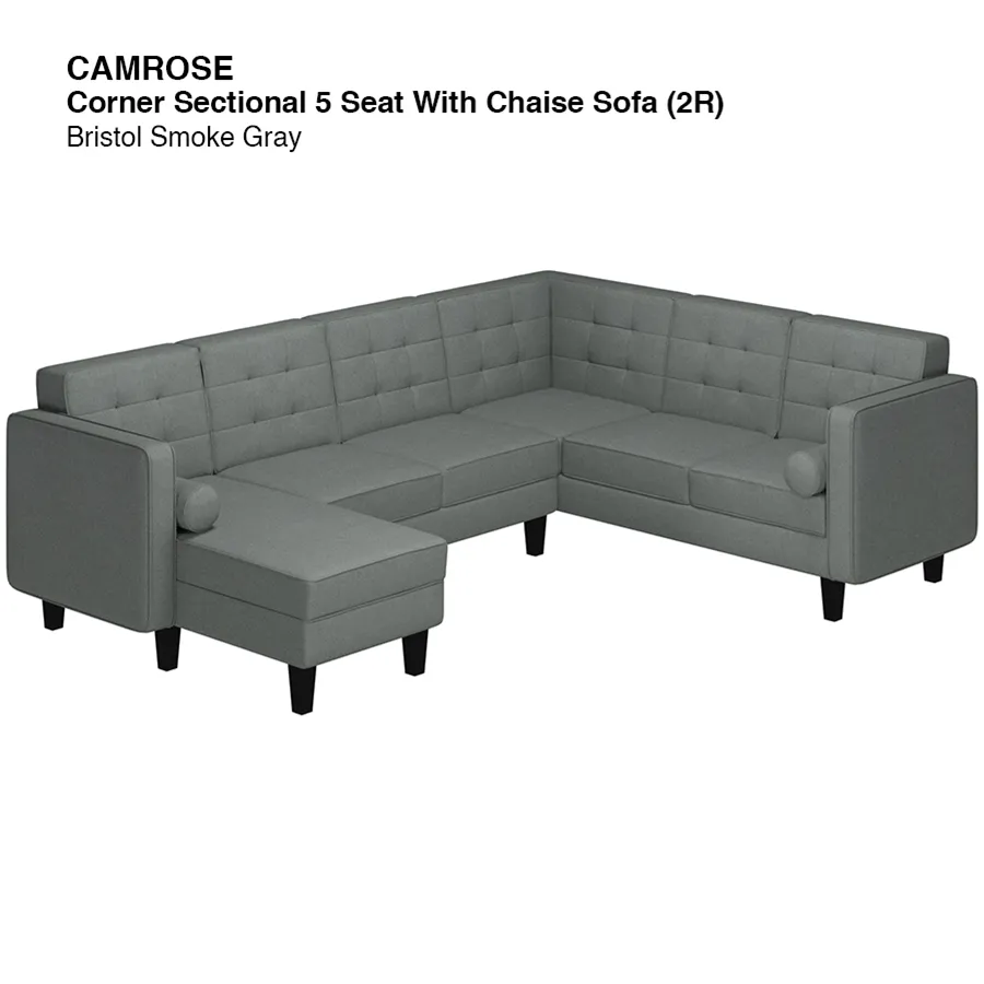 Camrose Corner Sectional 5 Seat with Chaise (2R) Sofa