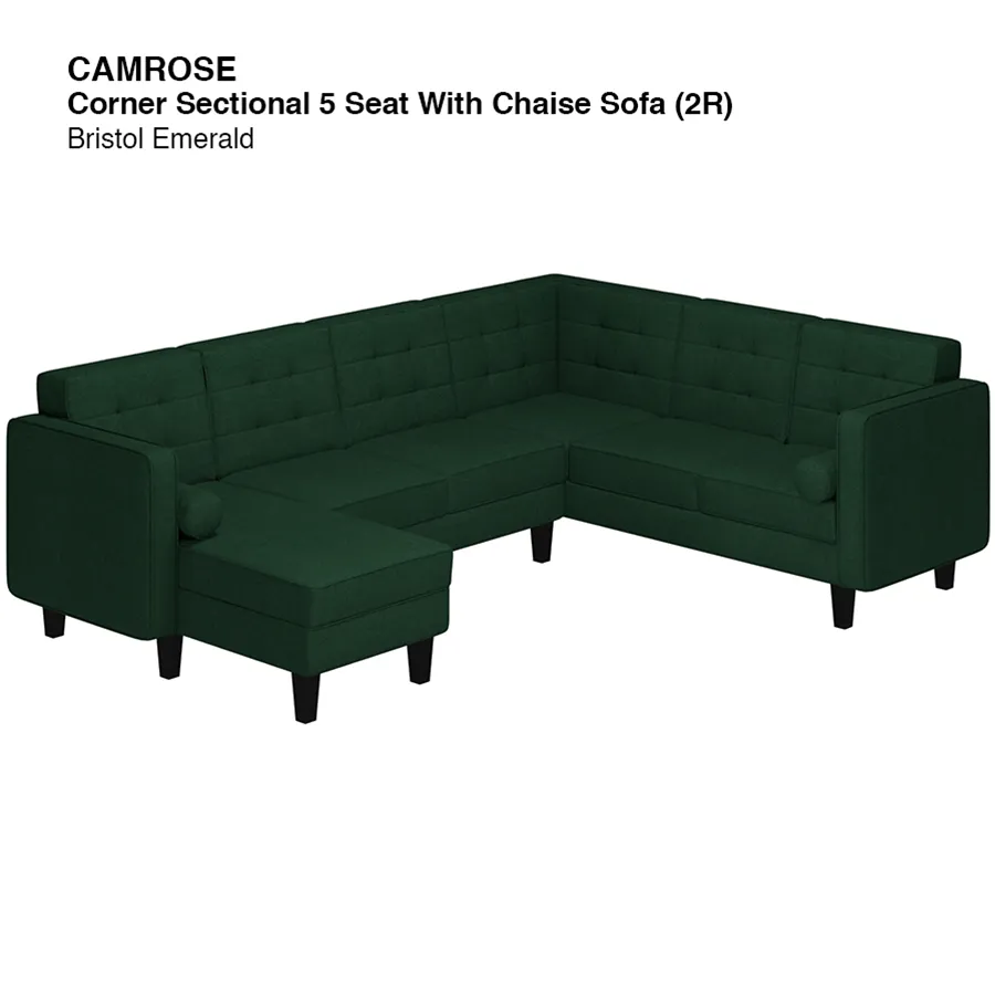 Camrose Corner Sectional 5 Seat with Chaise (2R) Sofa