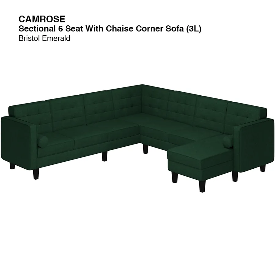 Camrose Sectional 6 Seat Corner with Chaise (3L) Sofa