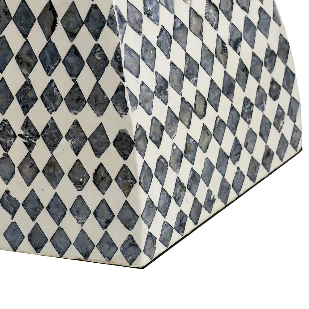 Checkmate Capiz Accent Stool/Table