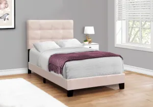 Chic Pink Velvet Twin Bed Frame