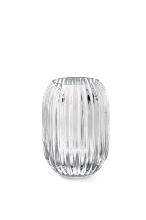 classic Slim Clear Ribbed Glass Votive Holder, Christmas, Home DÃ©cor, Pack of 24 Optical Clear 5" Tall