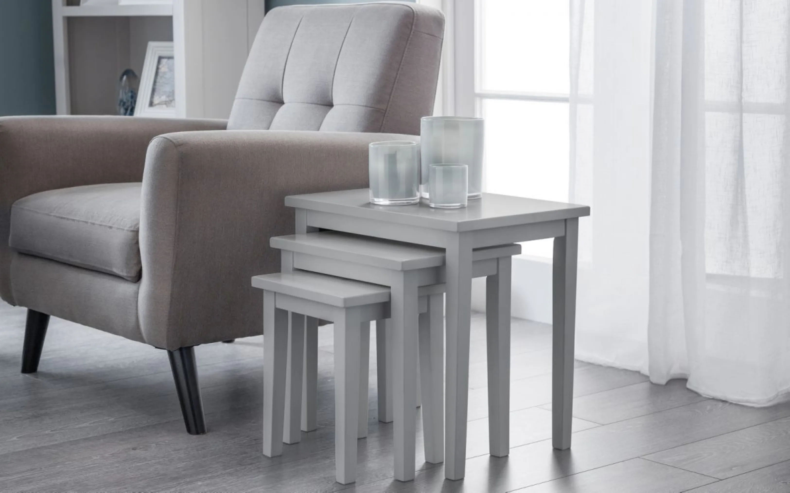 Cleo Nest Of Tables - Grey Finish