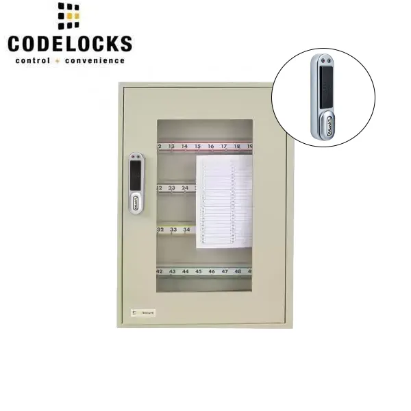 CodeLocks - Key Secure View Hook Padlock Cabinet w/ KL1000 - RFID - Keyless Access - Private & Public Function - Master & User - Optional Cabinet Size