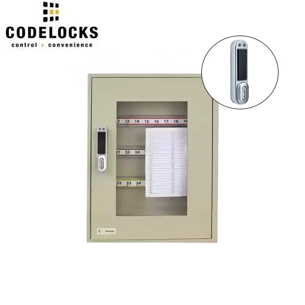 CodeLocks - Key Secure View Hook Padlock Cabinet w/ KL1000 - RFID - Keyless Access - Private & Public Function - Master & User - Optional Cabinet Size