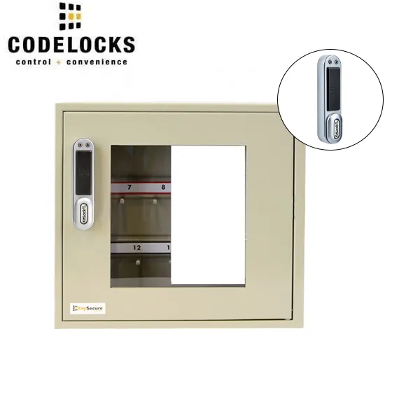 CodeLocks - Key Secure View Hook Padlock Cabinet w/ KL1000 - RFID - Keyless Access - Private & Public Function - Master & User - Optional Cabinet Size