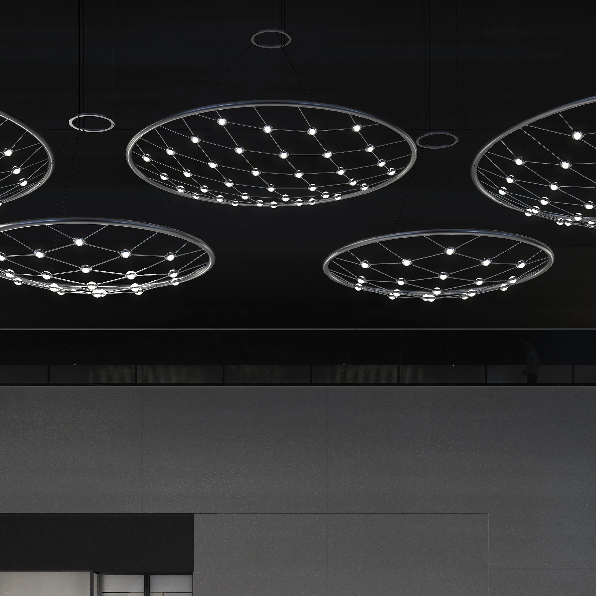 Constellation Galaxy Matrix Round LED Pendant Light