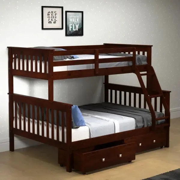 David Twin over Full Bunkbed with Storage