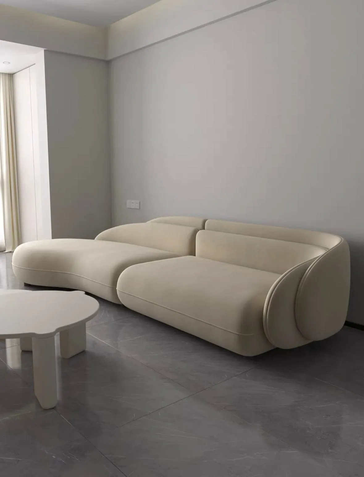 Dayton Scratch Resistant Curve Sofa