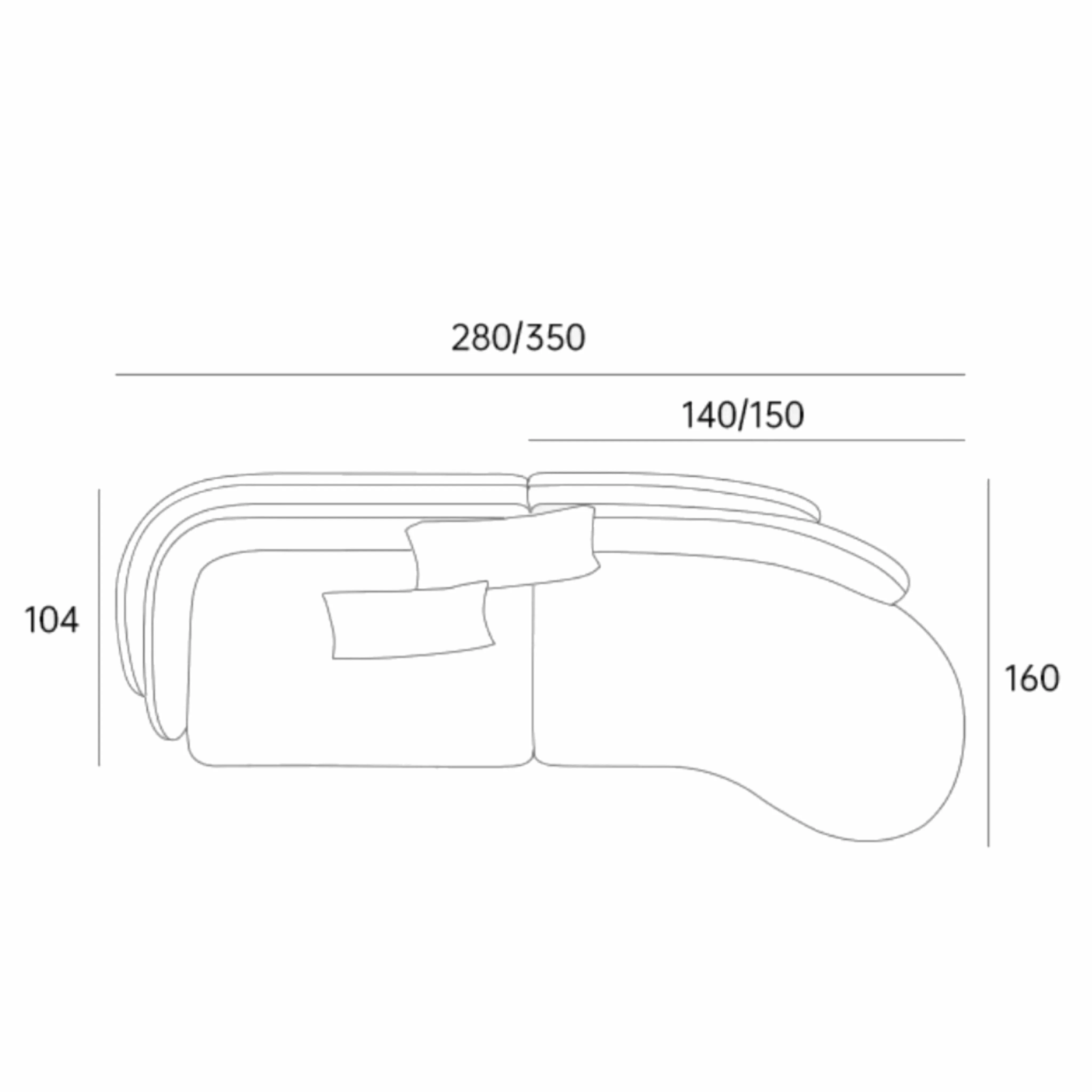 Dayton Scratch Resistant Curve Sofa