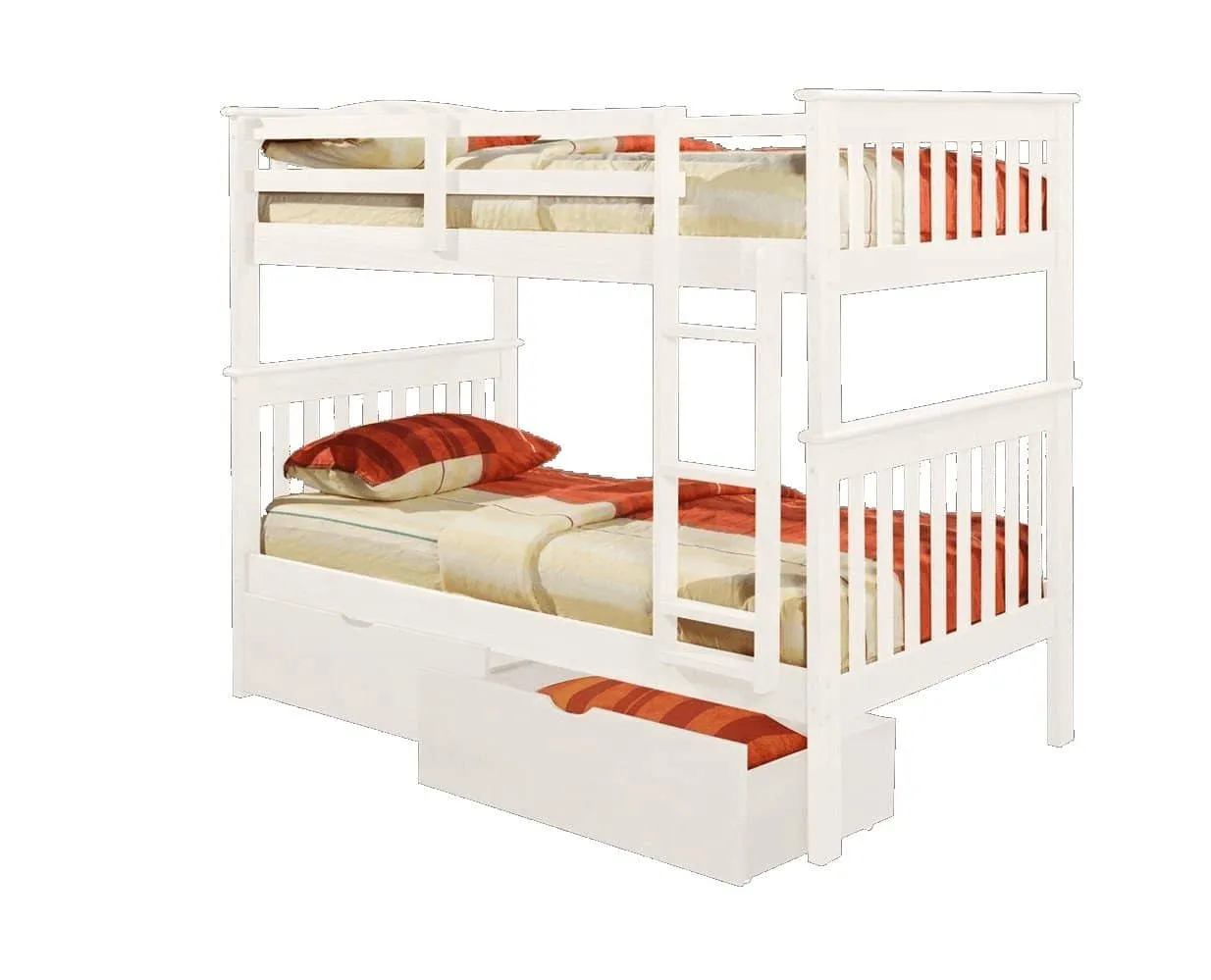 Eleanor White Bunk Bed with Storage