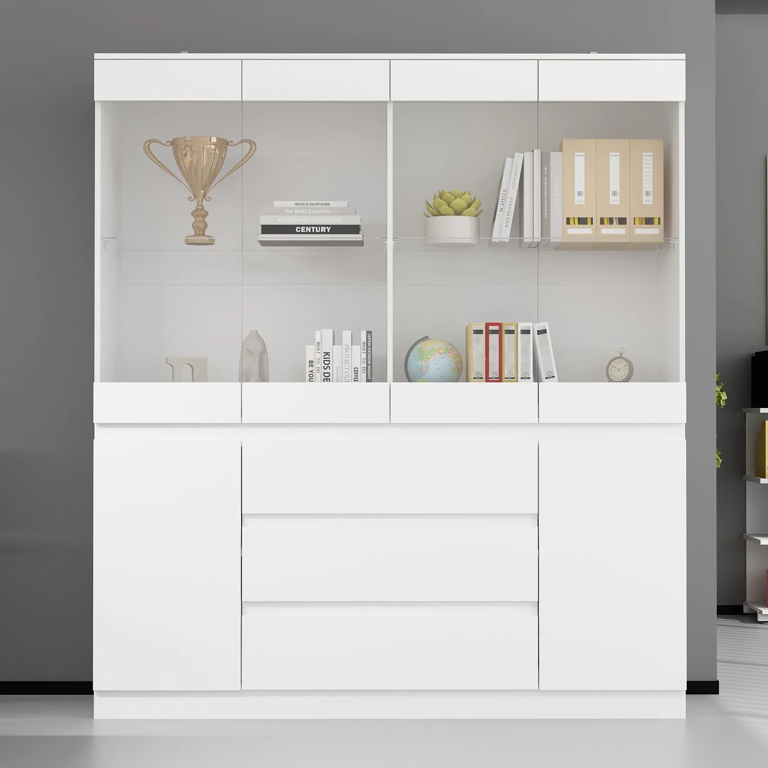 Elegent Display Cabinet With Strong Storage